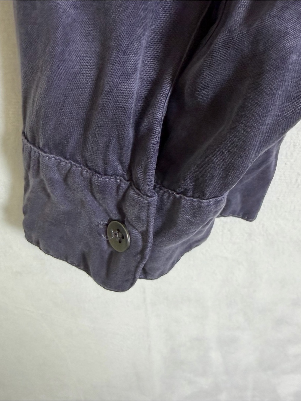 Splendid Women’s Large Cupro Viscose Purple Hi Low Tunic Shirt Dress Long Sleeve - Picture 6 of 8